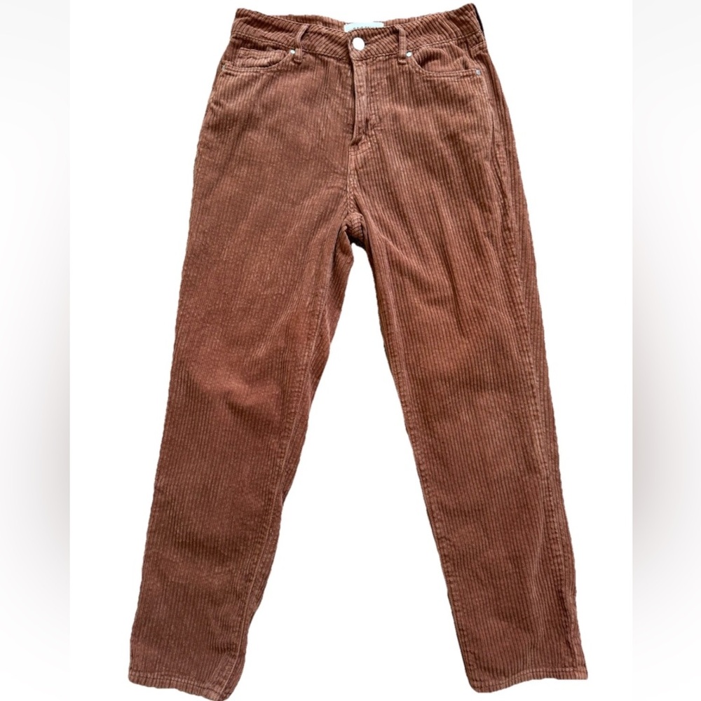 Pacsun Corduroy Women’s Mom Jeans Size 25 Burnt Orange Rust Brown Straight Leg